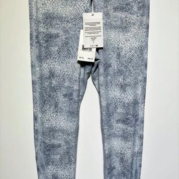 Joe’s Off-Duty Rhythm Blue Snake Print Leggings Womens Size M - Picture 2 of 3